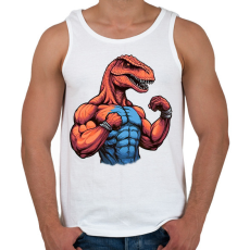 PRINTFASHION Kigyúrt raptor - Férfi atléta - Fehér