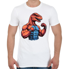 PRINTFASHION Kigyúrt raptor - Férfi póló - Fehér férfi póló