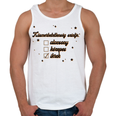 PRINTFASHION Kiismerhetetlenség szintje - Férfi atléta - Fehér