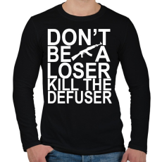 PRINTFASHION Kill The Defuser! - Férfi hosszú ujjú póló - Fekete