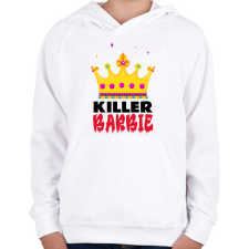 PRINTFASHION KILLER BARBIE - Gyerek kapucnis pulóver - Fehér gyerek pulóver, kardigán