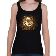 PRINTFASHION Killer Bulldog - Női atléta - Fekete női trikó