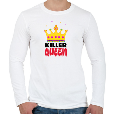 PRINTFASHION KILLER QUEEN2 - Férfi hosszú ujjú póló - Fehér