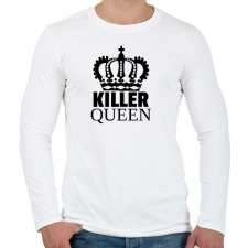PRINTFASHION KILLER QUEEN - Férfi hosszú ujjú póló - Fehér férfi póló