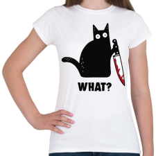 PRINTFASHION KillerCat - Női póló - Fehér női póló