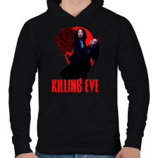 PRINTFASHION killing eve - Férfi kapucnis pulóver - Fekete férfi pulóver, kardigán