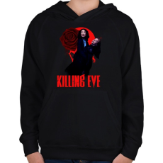 PRINTFASHION killing eve - Gyerek kapucnis pulóver - Fekete