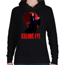 PRINTFASHION killing eve - Női kapucnis pulóver - Fekete női pulóver, kardigán
