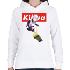 PRINTFASHION Killua hunter x hunter - Női kapucnis pulóver - Fehér