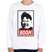 PRINTFASHION Kim Jong Boom - Gyerek pulóver - Fehér gyerek pulóver, kardigán