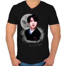 PRINTFASHION Kim Seok Jin - Férfi V-nyakú póló - Fekete