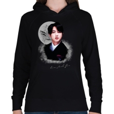 PRINTFASHION Kim Seok Jin - Női kapucnis pulóver - Fekete női pulóver, kardigán