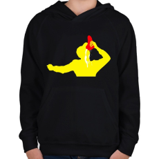 PRINTFASHION Kimi R. - Gyerek kapucnis pulóver - Fekete