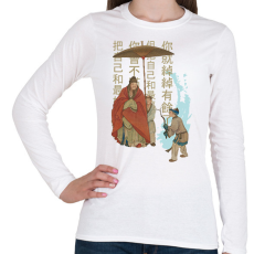 PRINTFASHION Kínai kultúra - Női hosszú ujjú póló - Fehér