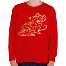 PRINTFASHION Kínai patkány - Gyerek pulóver - Piros gyerek pulóver, kardigán