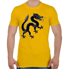 PRINTFASHION Kínai Sárkány - Férfi póló - Sárga férfi póló