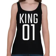 PRINTFASHION KING 01 - Női atléta - Fekete női trikó