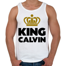 PRINTFASHION King calvin - Férfi atléta - Fehér
