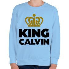 PRINTFASHION King calvin - Gyerek pulóver - Világoskék gyerek pulóver, kardigán