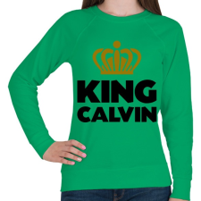PRINTFASHION King calvin - Női pulóver - Zöld női pulóver, kardigán
