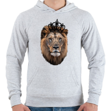 PRINTFASHION King fekete - Férfi kapucnis pulóver - Sport szürke férfi pulóver, kardigán