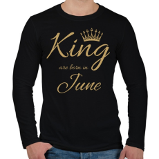 PRINTFASHION king - Férfi hosszú ujjú póló - Fekete