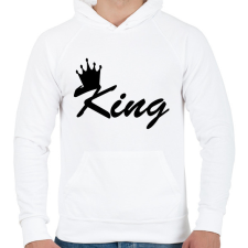 PRINTFASHION king - Férfi kapucnis pulóver - Fehér férfi pulóver, kardigán