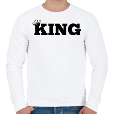 PRINTFASHION King  - Férfi pulóver - Fehér férfi pulóver, kardigán