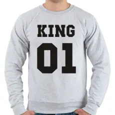 PRINTFASHION King - Férfi pulóver - Sport szürke