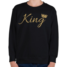 PRINTFASHION King - Gyerek pulóver - Fekete