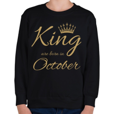 PRINTFASHION king - Gyerek pulóver - Fekete