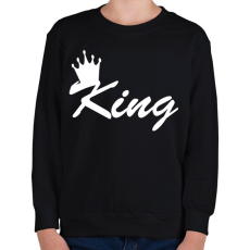 PRINTFASHION king - Gyerek pulóver - Fekete