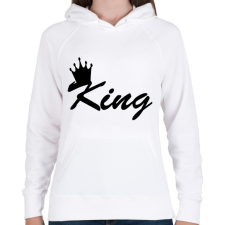 PRINTFASHION king - Női kapucnis pulóver - Fehér női pulóver, kardigán