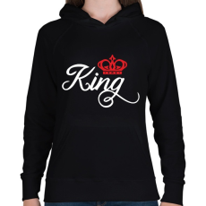 PRINTFASHION King - Női kapucnis pulóver - Fekete