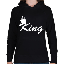 PRINTFASHION king - Női kapucnis pulóver - Fekete női pulóver, kardigán