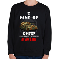 PRINTFASHION king of darp - Gyerek pulóver - Fekete
