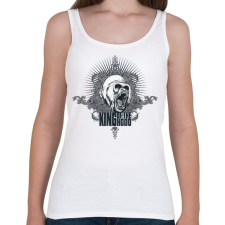 PRINTFASHION King of the Hood - Női atléta - Fehér női trikó