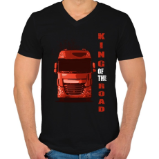 PRINTFASHION king of the road2 - Férfi V-nyakú póló - Fekete