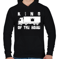 PRINTFASHION King of the road - Férfi kapucnis pulóver - Fekete