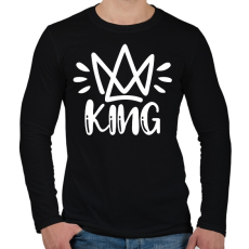 PRINTFASHION King páros 2 - Férfi hosszú ujjú póló - Fekete
