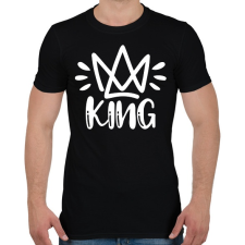 PRINTFASHION King páros 2 - Férfi póló - Fekete férfi póló