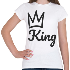 PRINTFASHION King - Páros minta - Női póló - Fehér