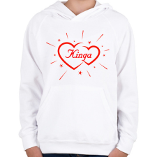 PRINTFASHION Kinga - Gyerek kapucnis pulóver - Fehér gyerek pulóver, kardigán