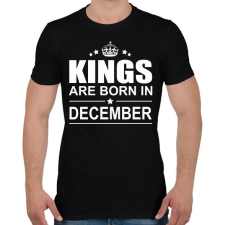 PRINTFASHION Kings are born in December - Férfi póló - Fekete férfi póló