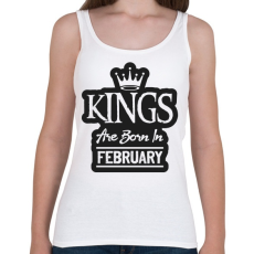 PRINTFASHION KINGS are born in February - fekete - Női atléta - Fehér