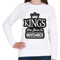PRINTFASHION KINGS are born in November - fekete - Női pulóver - Fehér