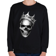 PRINTFASHION Király koponya - Gyerek pulóver - Fekete