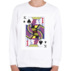 PRINTFASHION Király pikk - Gyerek pulóver - Fehér
