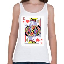 PRINTFASHION Király szív - Női atléta - Fehér női trikó