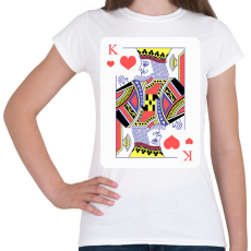 PRINTFASHION Király szív - Női póló - Fehér